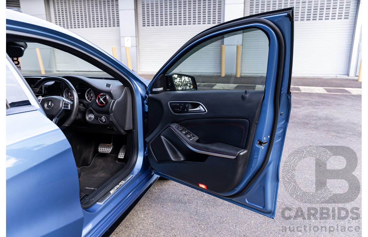 1/2015 Mercedes-Benz A45 AMG 176 MY15 5d Hatchback South Sea Blue Metallic Turbo 2.0L