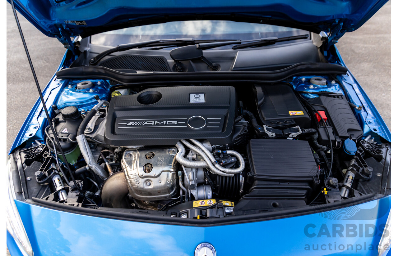 1/2015 Mercedes-Benz A45 AMG 176 MY15 5d Hatchback South Sea Blue Metallic Turbo 2.0L