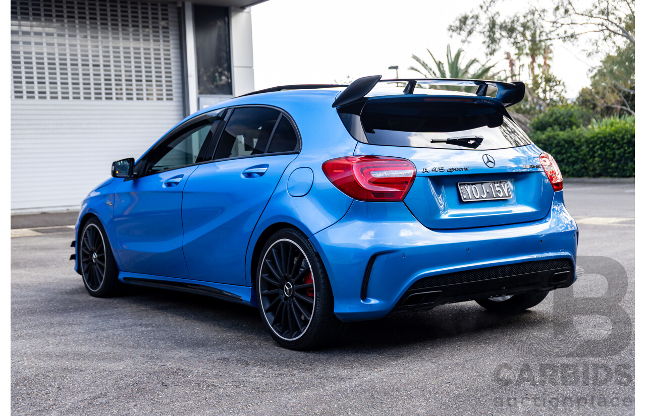 1/2015 Mercedes-Benz A45 AMG 176 MY15 5d Hatchback South Sea Blue Metallic Turbo 2.0L