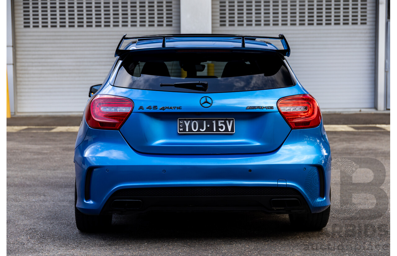 1/2015 Mercedes-Benz A45 AMG 176 MY15 5d Hatchback South Sea Blue Metallic Turbo 2.0L
