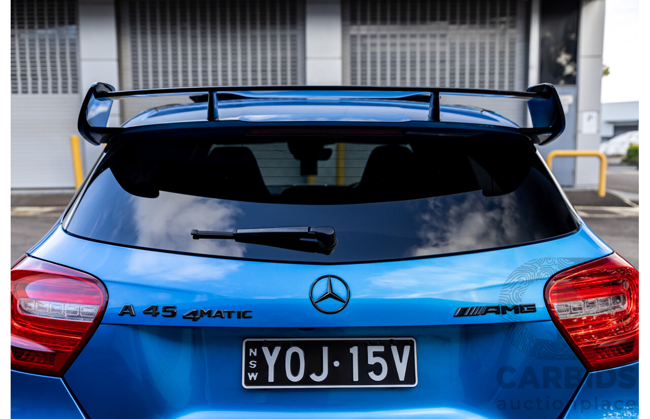 1/2015 Mercedes-Benz A45 AMG 176 MY15 5d Hatchback South Sea Blue Metallic Turbo 2.0L