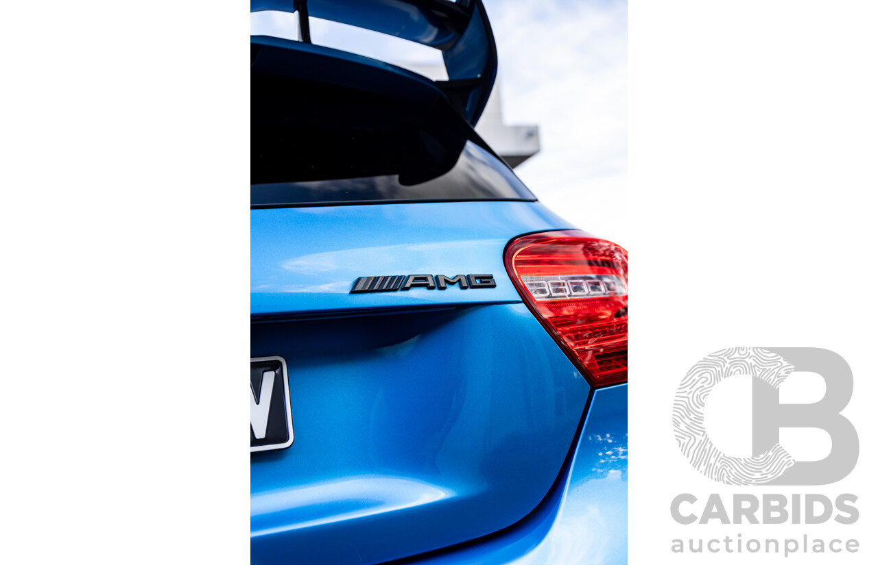 1/2015 Mercedes-Benz A45 AMG 176 MY15 5d Hatchback South Sea Blue Metallic Turbo 2.0L