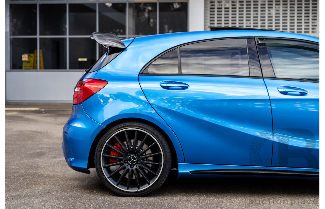 1/2015 Mercedes-Benz A45 AMG 176 MY15 5d Hatchback South Sea Blue Metallic Turbo 2.0L