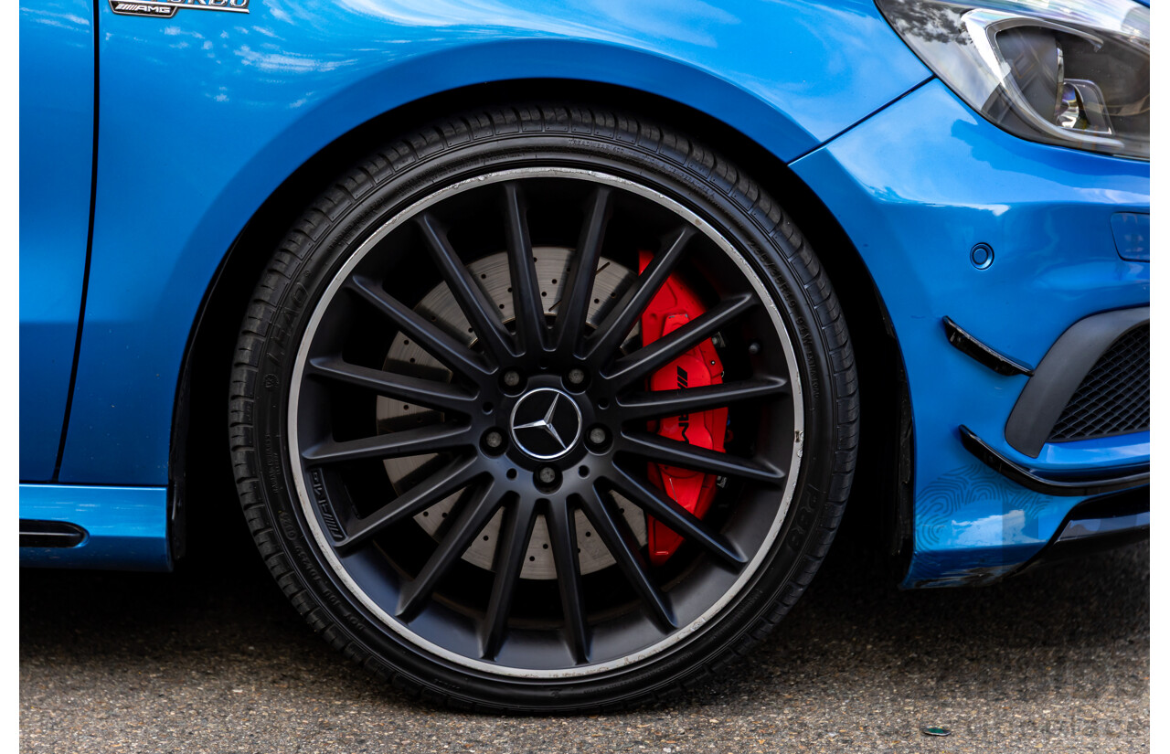 1/2015 Mercedes-Benz A45 AMG 176 MY15 5d Hatchback South Sea Blue Metallic Turbo 2.0L