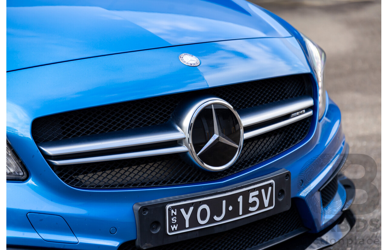 1/2015 Mercedes-Benz A45 AMG 176 MY15 5d Hatchback South Sea Blue Metallic Turbo 2.0L