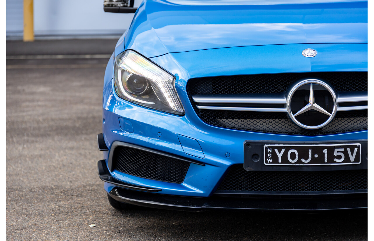 1/2015 Mercedes-Benz A45 AMG 176 MY15 5d Hatchback South Sea Blue Metallic Turbo 2.0L