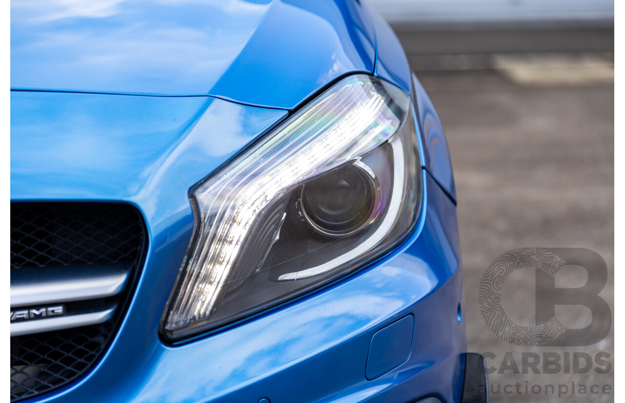 1/2015 Mercedes-Benz A45 AMG 176 MY15 5d Hatchback South Sea Blue Metallic Turbo 2.0L