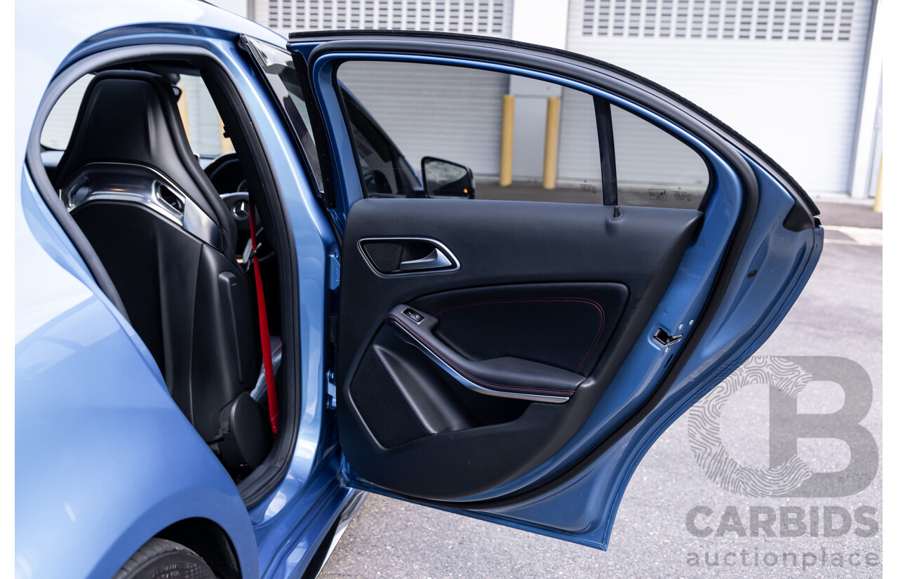 1/2015 Mercedes-Benz A45 AMG 176 MY15 5d Hatchback South Sea Blue Metallic Turbo 2.0L