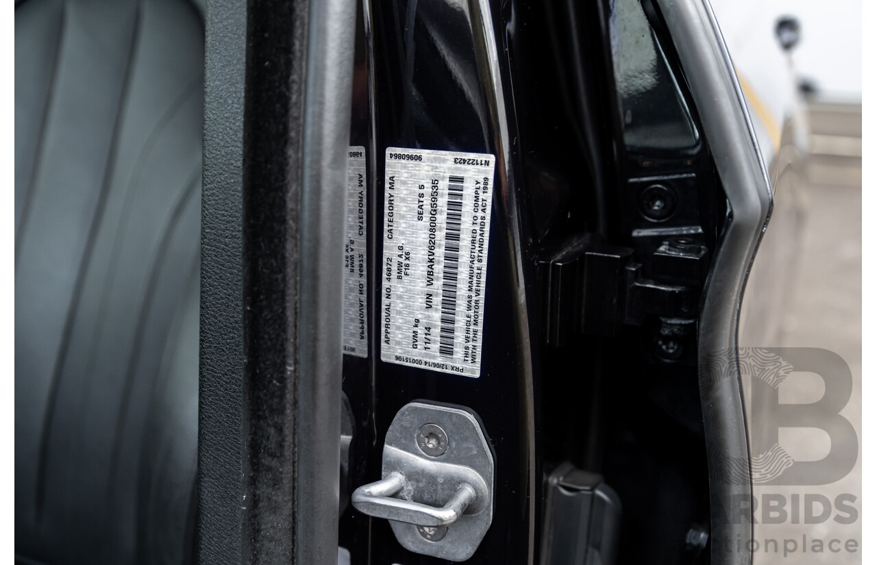 11/2014 BMW X6 M50d E71 MY14 4d Coupe Carbon Black Metallic Triple Turbo Diesel 3.0L