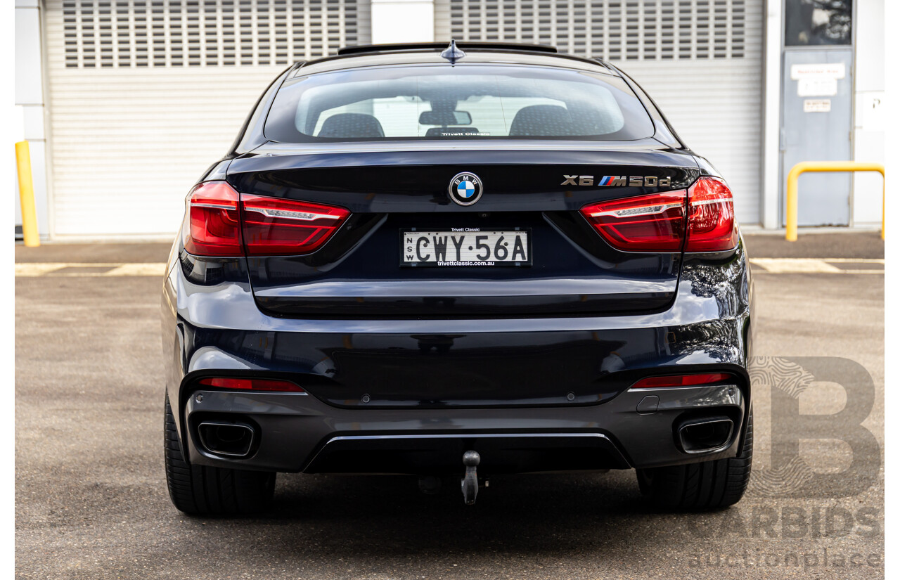 11/2014 BMW X6 M50d E71 MY14 4d Coupe Carbon Black Metallic Triple Turbo Diesel 3.0L
