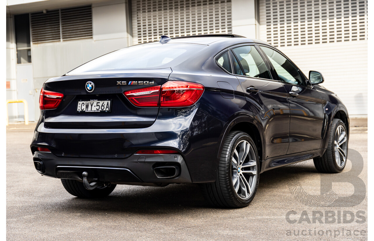 11/2014 BMW X6 M50d E71 MY14 4d Coupe Carbon Black Metallic Triple Turbo Diesel 3.0L