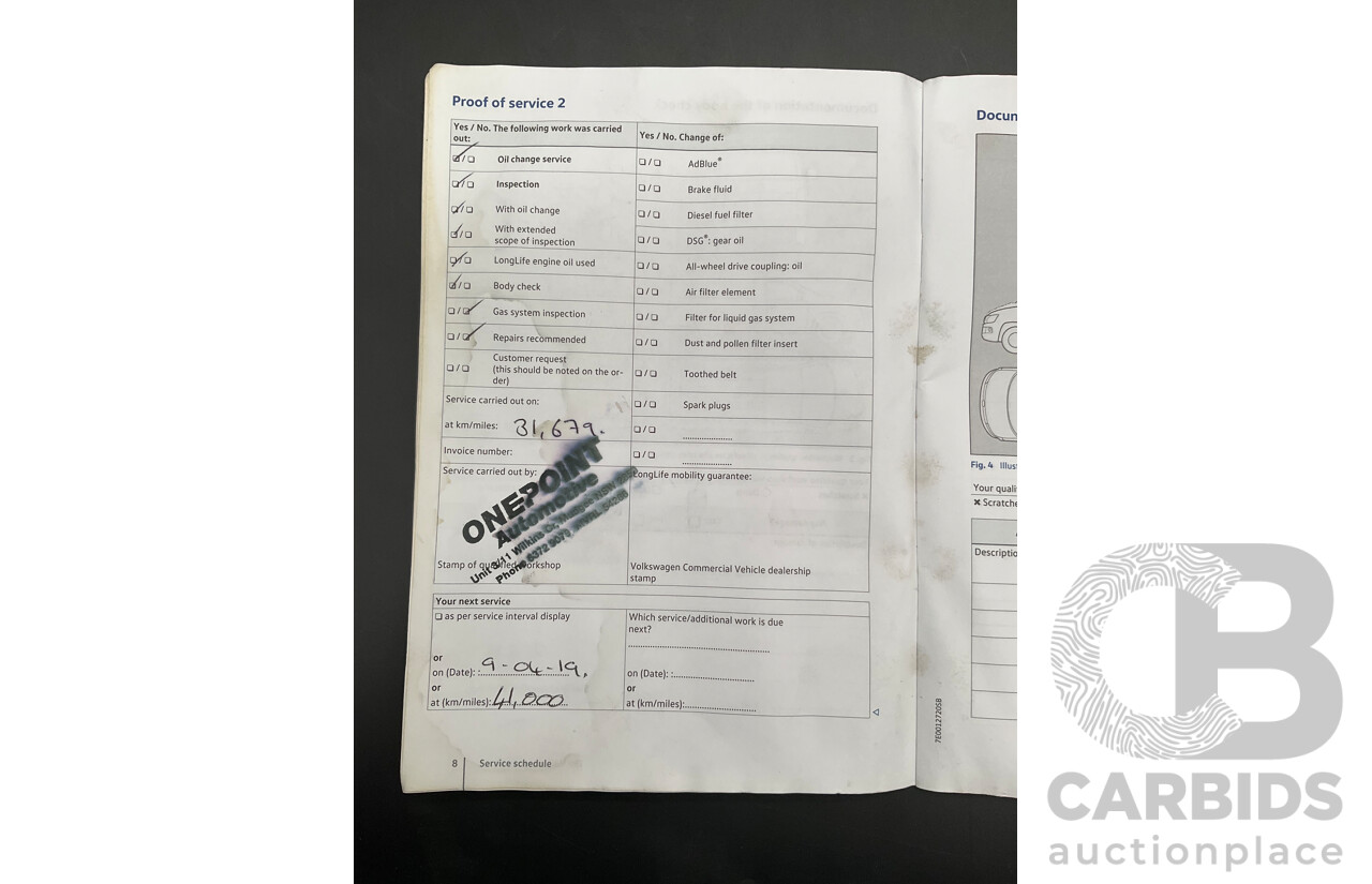 09/2017 Volkswagen Transporter TDI 340 SWB LOW (FWD) T6 MY18 Van Candy White Turbo Diesel 2.0L
