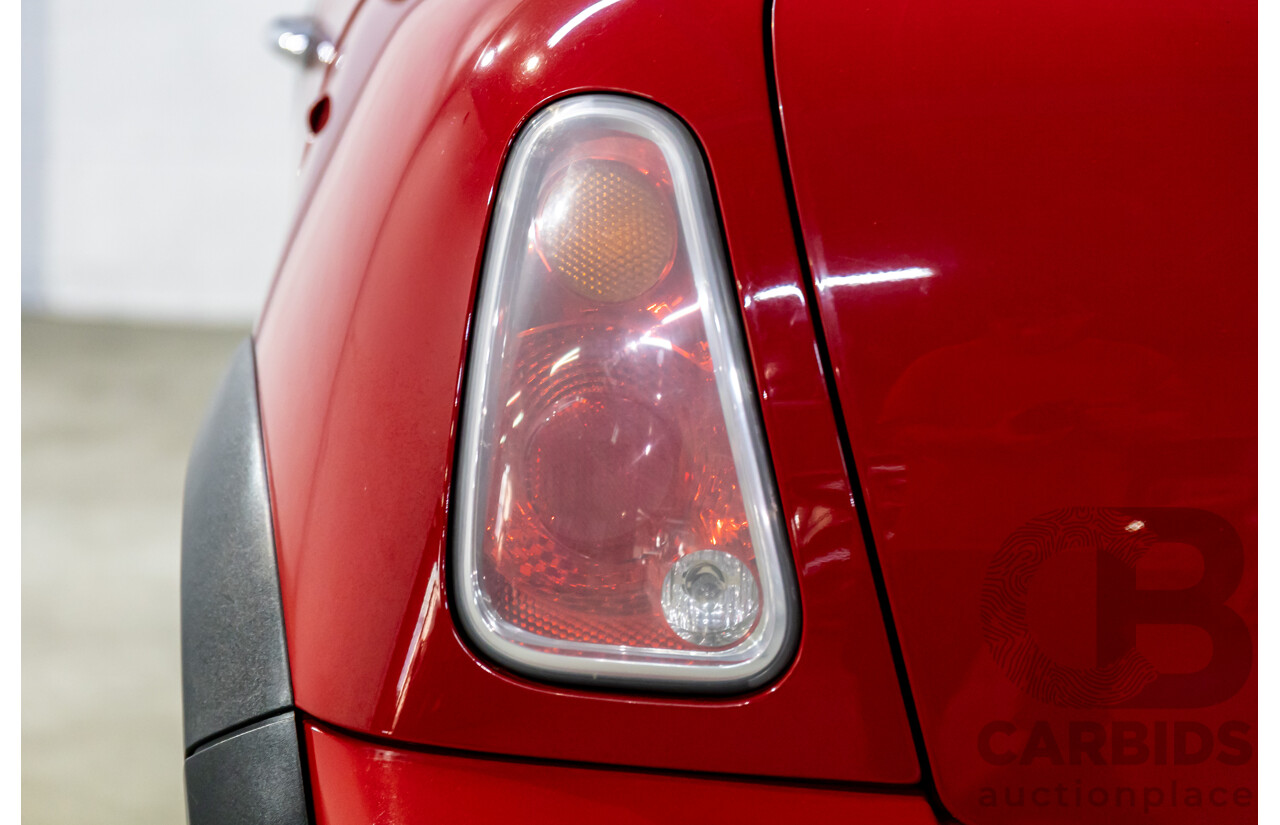 9/2004 Mini Cooper Chilli R50 2d Hatchback Chili Red/Pepper White Roof 1.6L