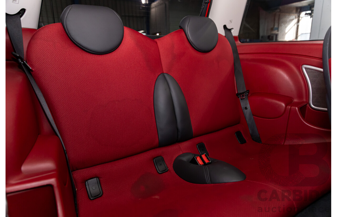 9/2004 Mini Cooper Chilli R50 2d Hatchback Chili Red/Pepper White Roof 1.6L