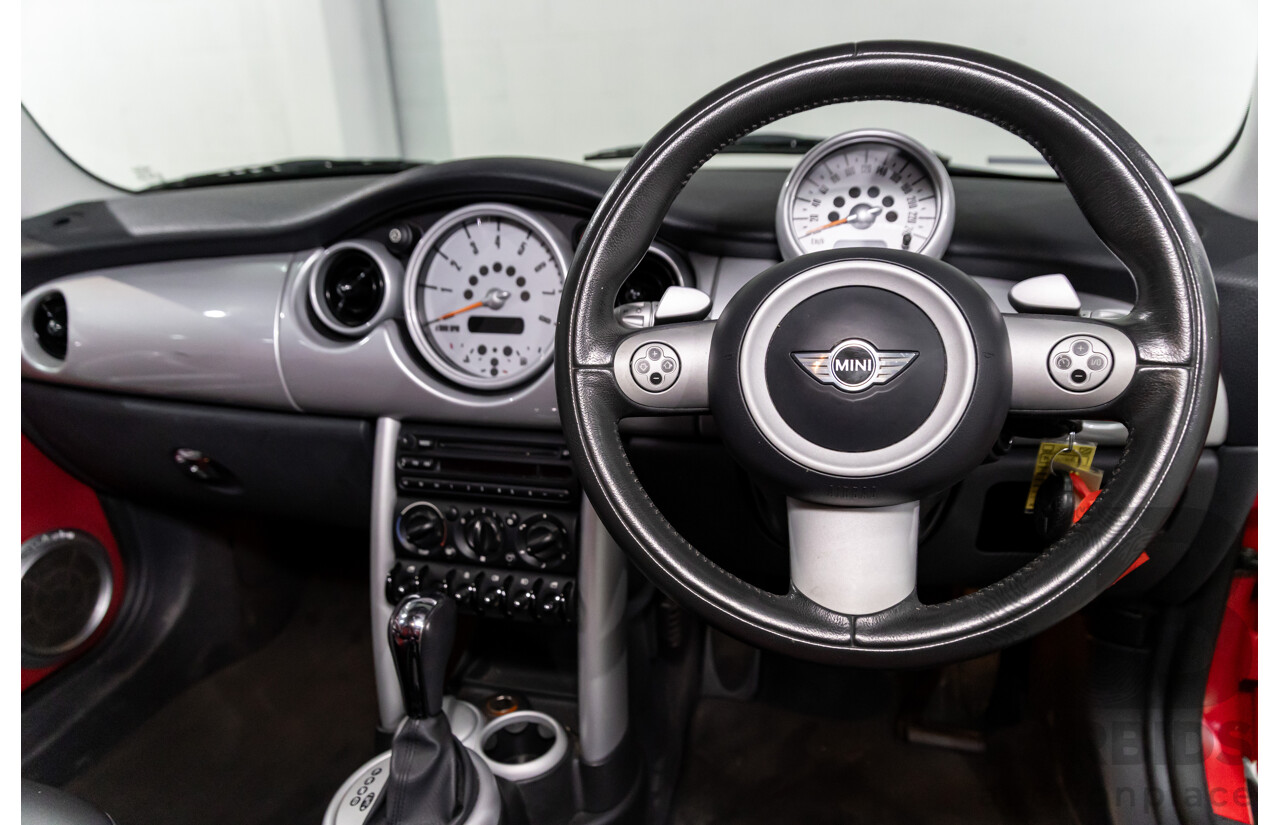 9/2004 Mini Cooper Chilli R50 2d Hatchback Chili Red/Pepper White Roof 1.6L