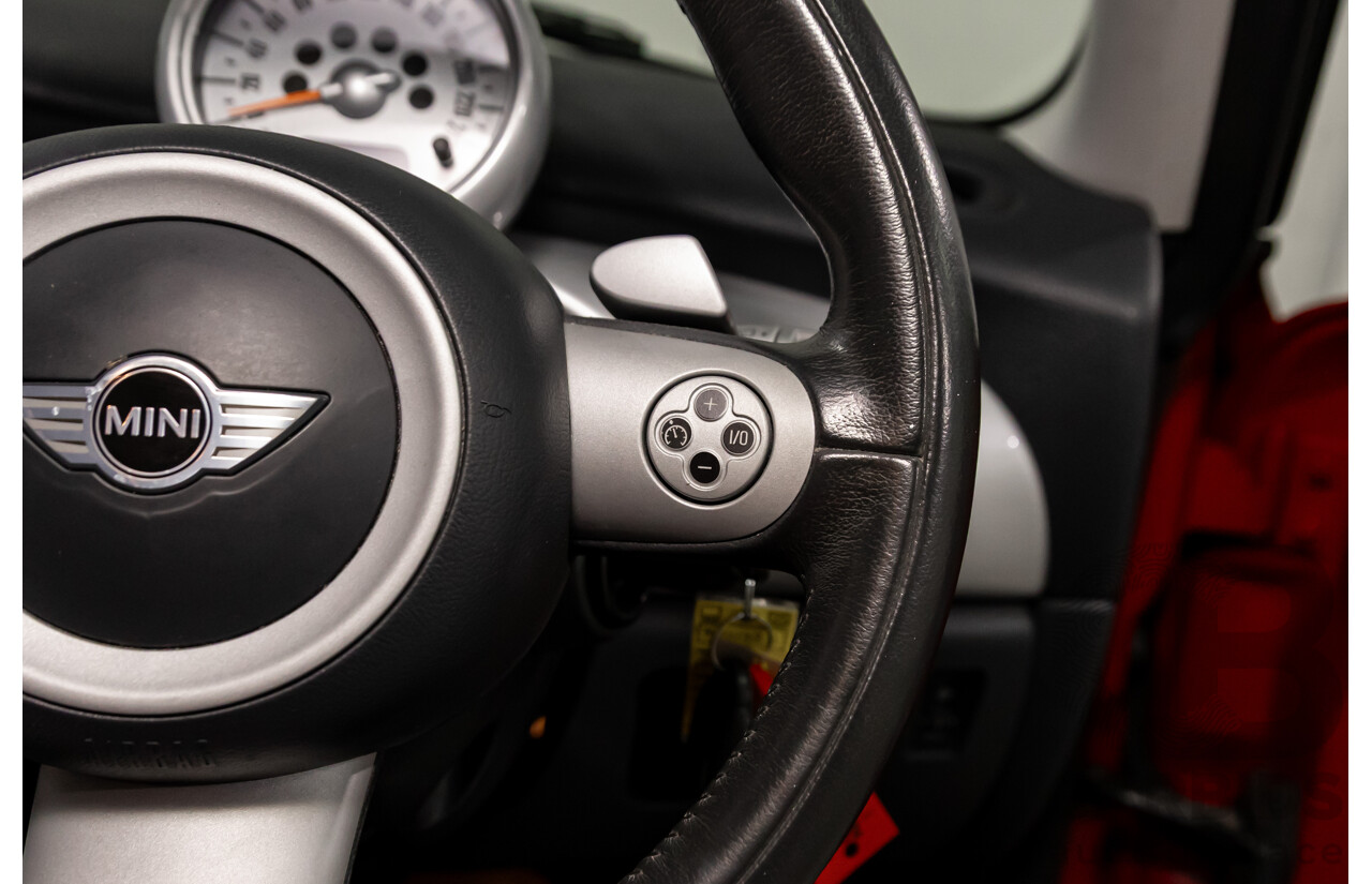 9/2004 Mini Cooper Chilli R50 2d Hatchback Chili Red/Pepper White Roof 1.6L