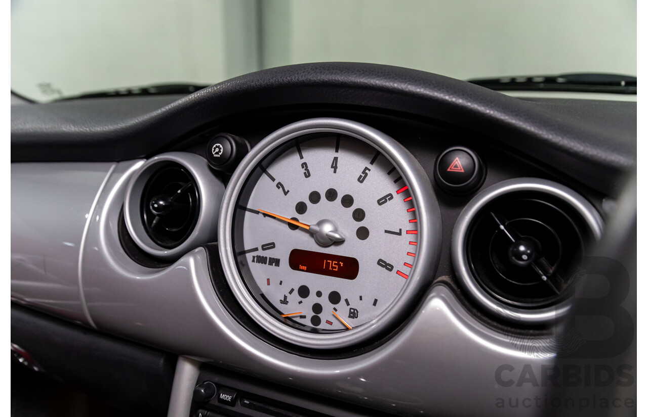 9/2004 Mini Cooper Chilli R50 2d Hatchback Chili Red/Pepper White Roof 1.6L