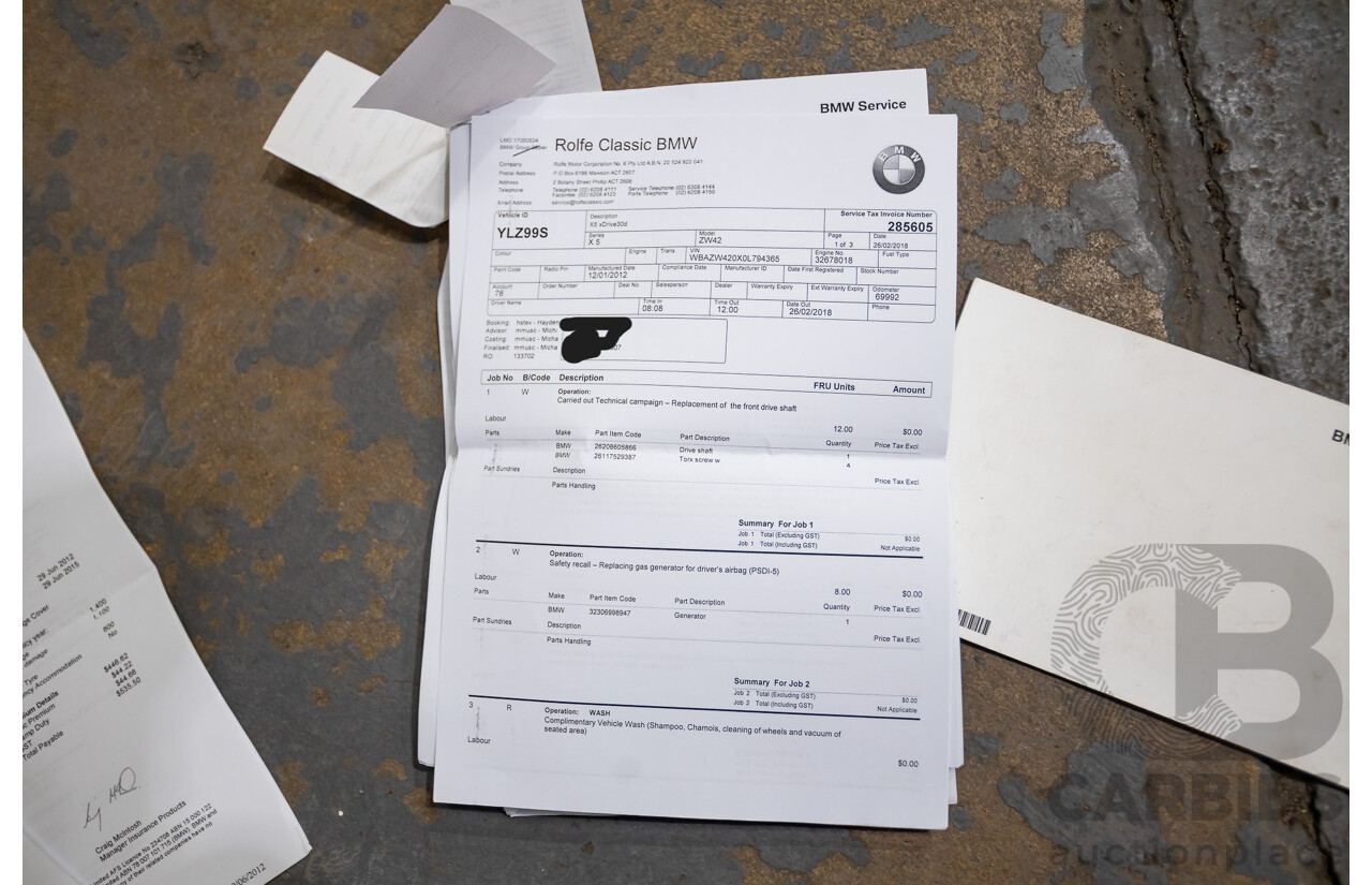 5/2012 BMW X5 Xdrive 30d E70 (AWD) MY12 Upgrade 4d Wagon Deep Sea Blue Metallic Turbo Diesel 3.0L - 7 Seat