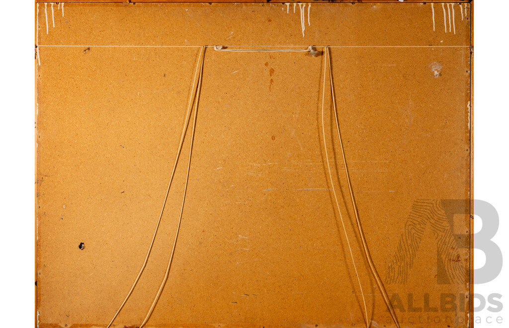 Wade, (20th Century, Working c1970s), Reclining Nude in Forest (1970), Original Oil on Board, 94 x 124 cm (frame)