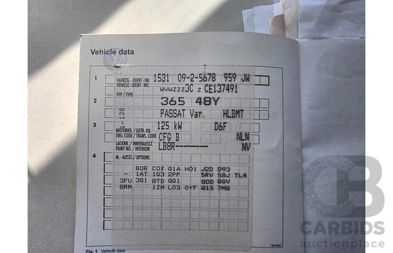 5/2012 Volkswagen Passat 125 TDI Highline 3C MY12 4d Wagon Brown 2.0L