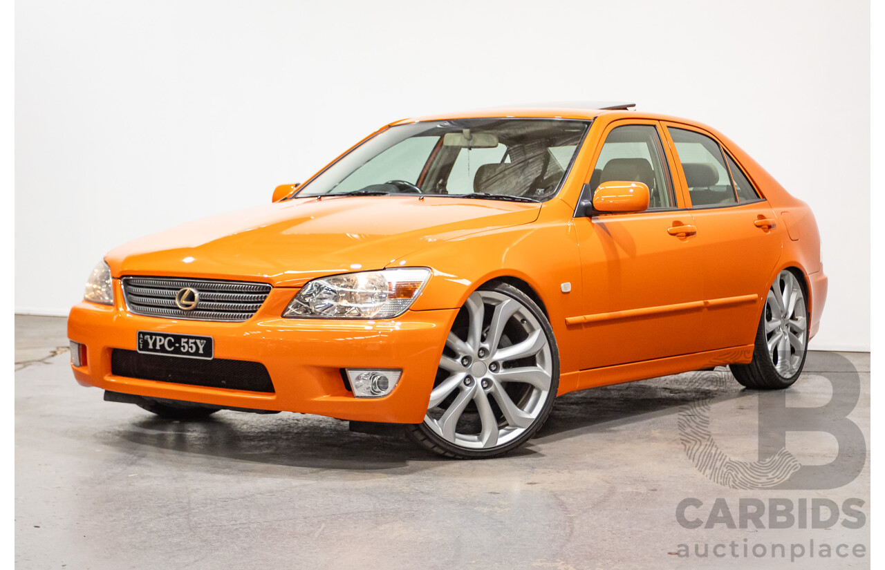 9/2001 Lexus IS200 GXE10R 4d Sedan Sunburst Orange 2.0L