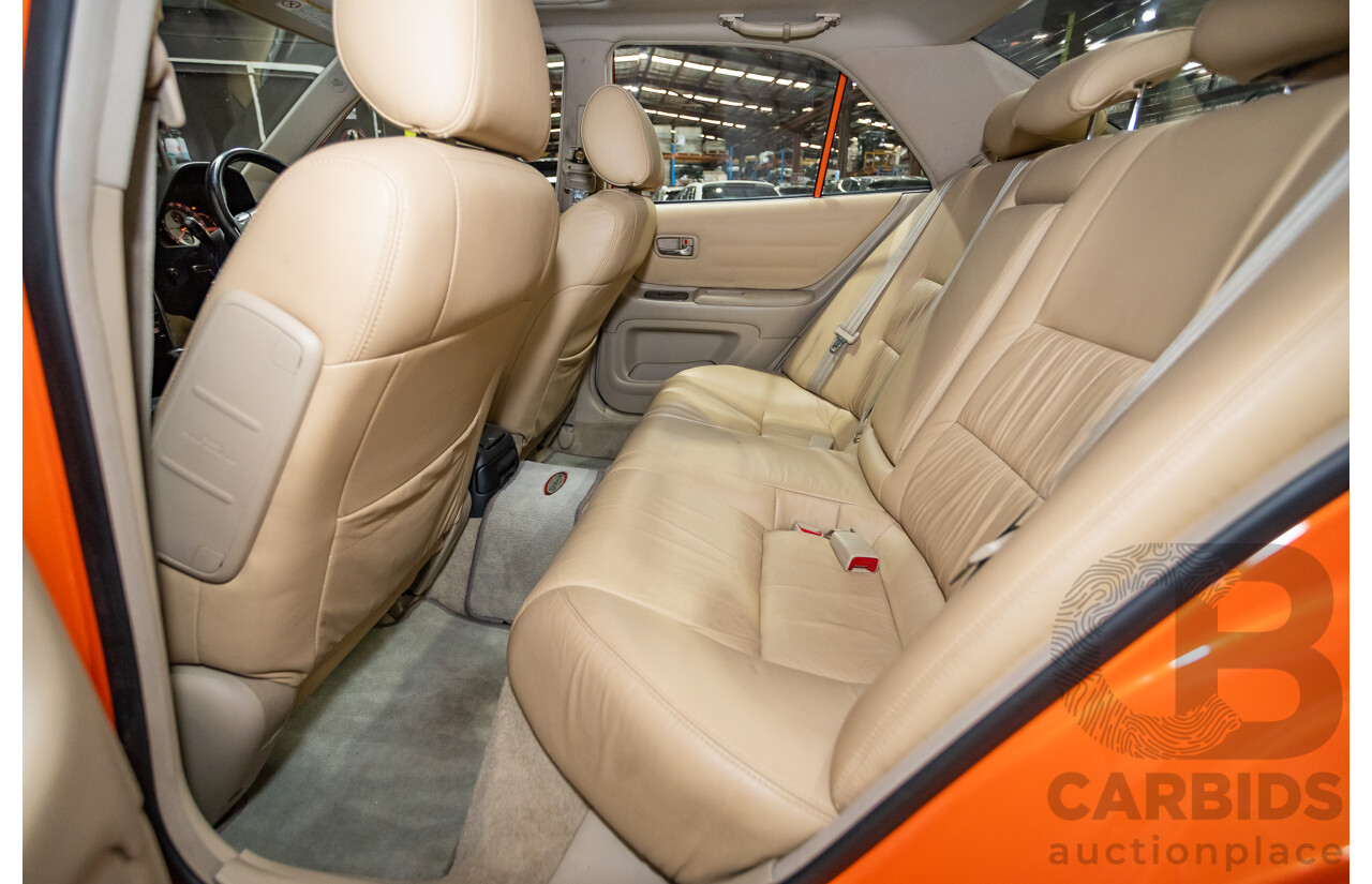 9/2001 Lexus IS200 GXE10R 4d Sedan Sunburst Orange 2.0L