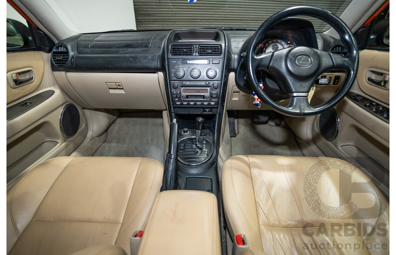 9/2001 Lexus IS200 GXE10R 4d Sedan Sunburst Orange 2.0L