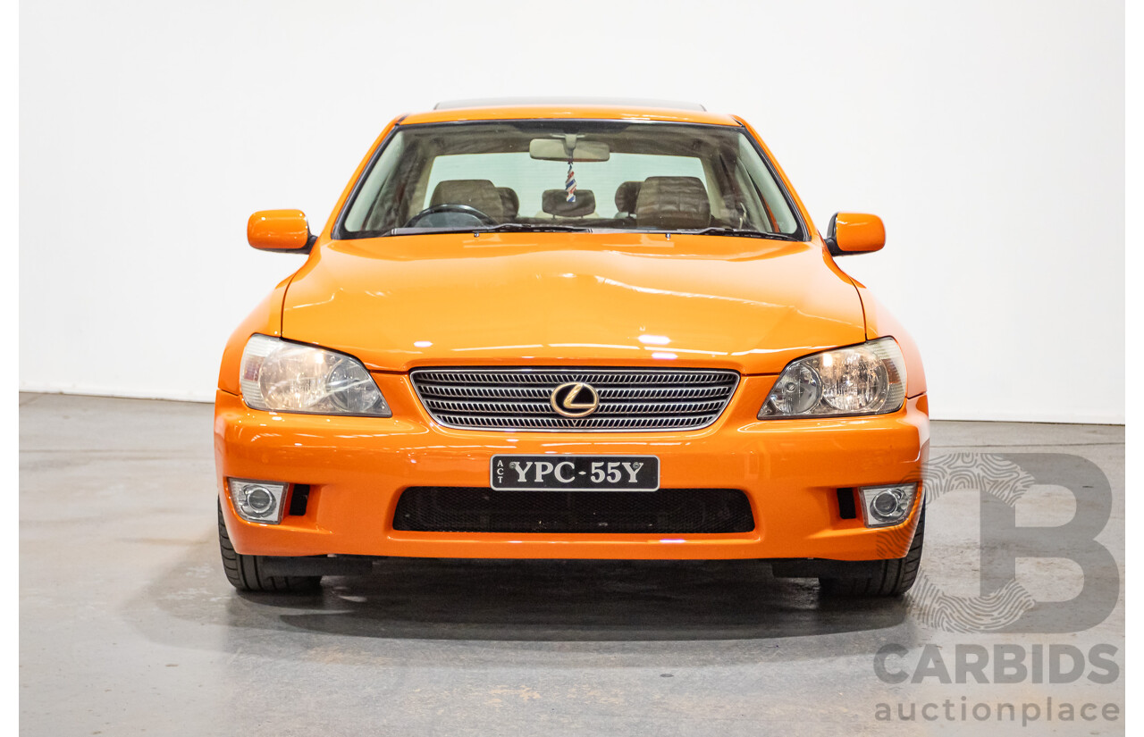 9/2001 Lexus IS200 GXE10R 4d Sedan Sunburst Orange 2.0L