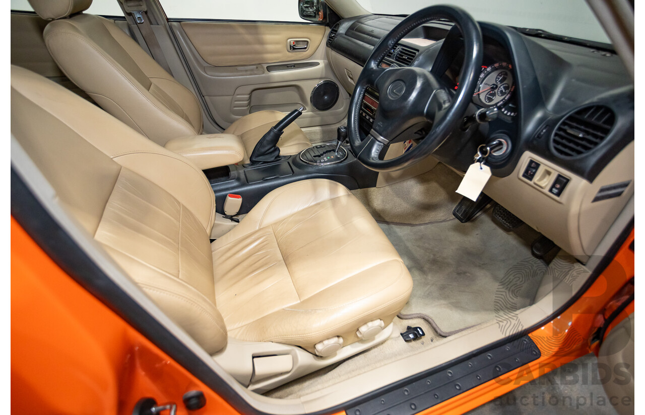 9/2001 Lexus IS200 GXE10R 4d Sedan Sunburst Orange 2.0L