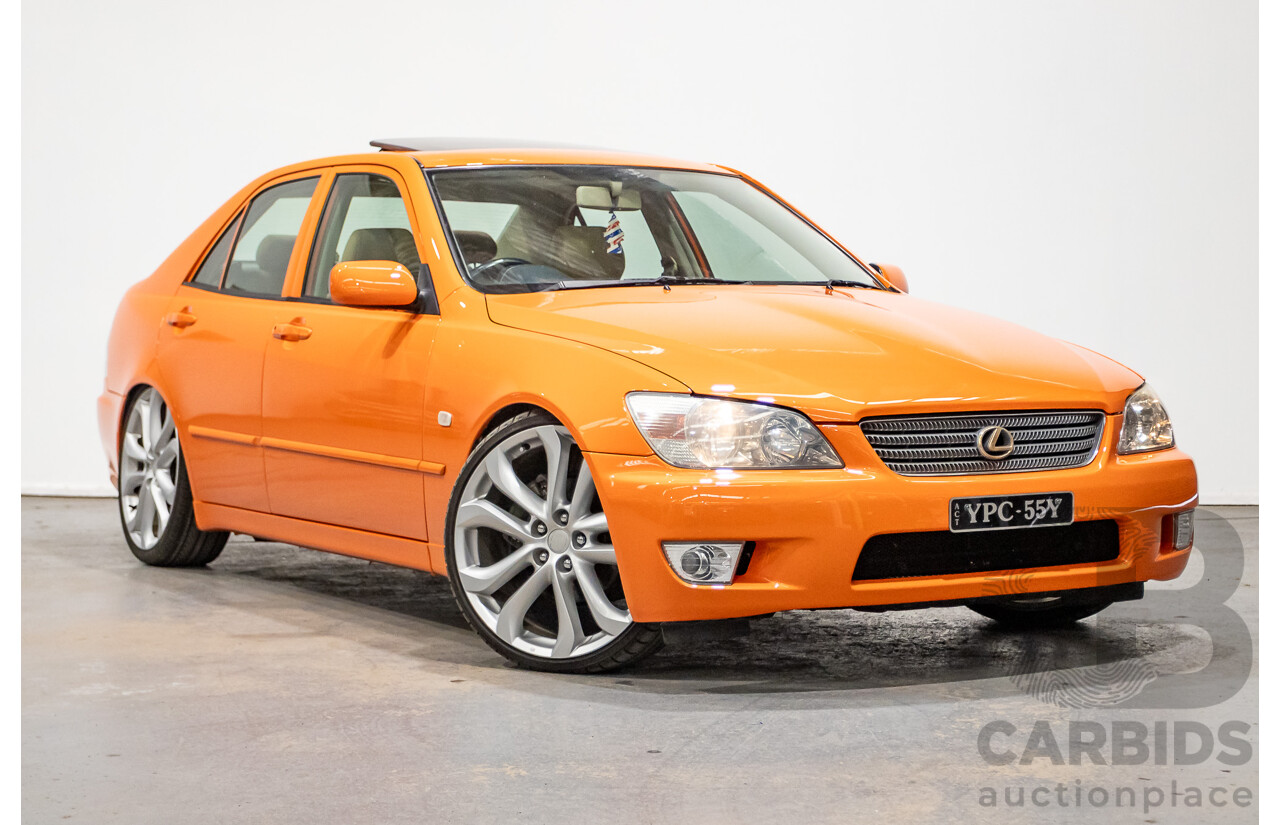9/2001 Lexus IS200 GXE10R 4d Sedan Sunburst Orange 2.0L