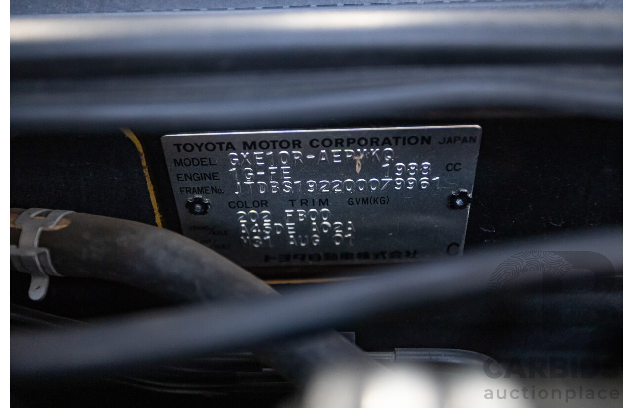 9/2001 Lexus IS200 GXE10R 4d Sedan Sunburst Orange 2.0L