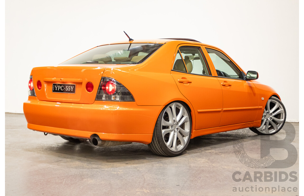 9/2001 Lexus IS200 GXE10R 4d Sedan Sunburst Orange 2.0L