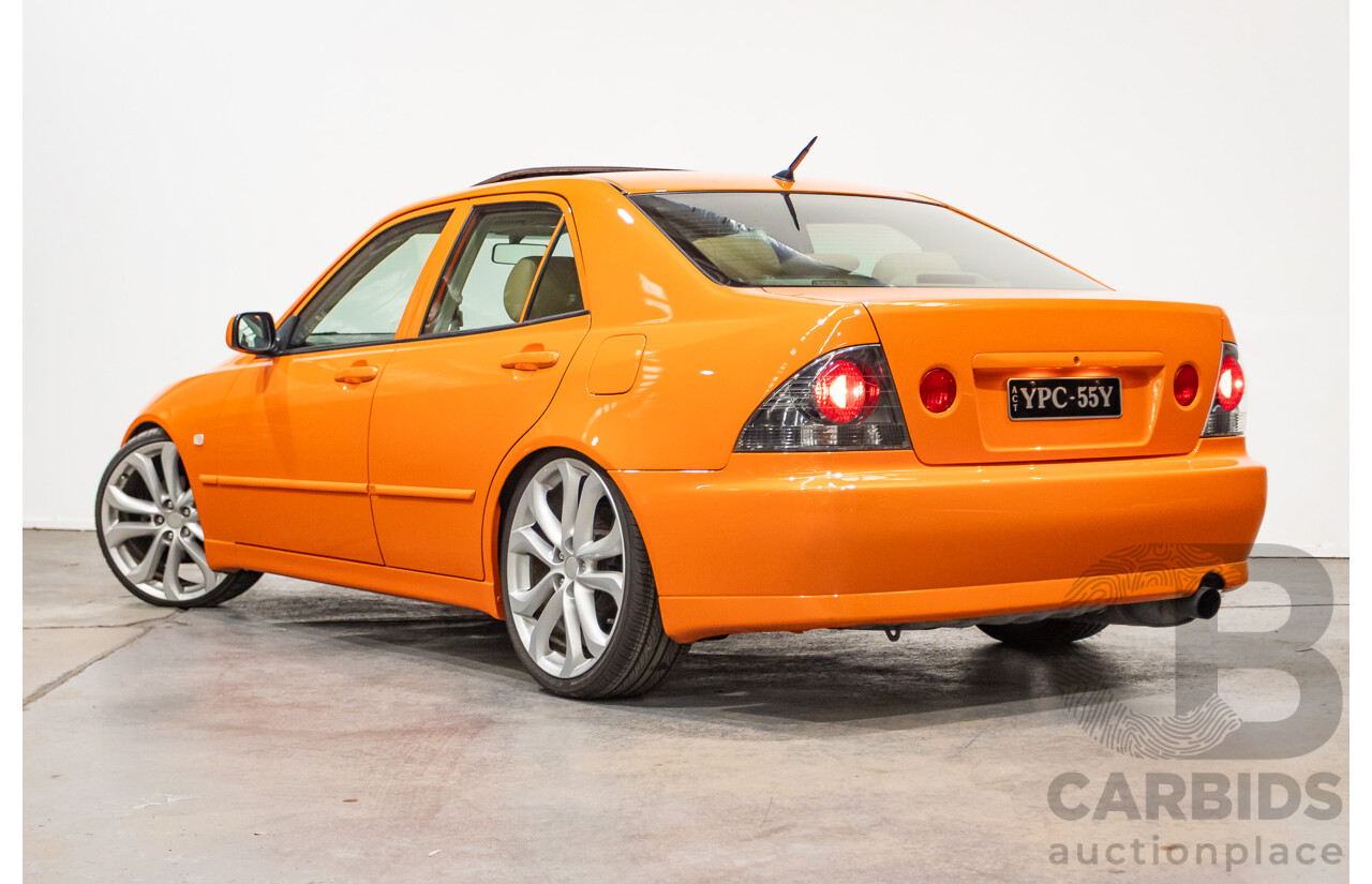 9/2001 Lexus IS200 GXE10R 4d Sedan Sunburst Orange 2.0L