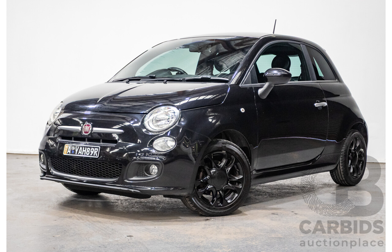 11/2013 Fiat 500 S MY13 3d Hatchback Vesuvio Black Metallic 1.4L