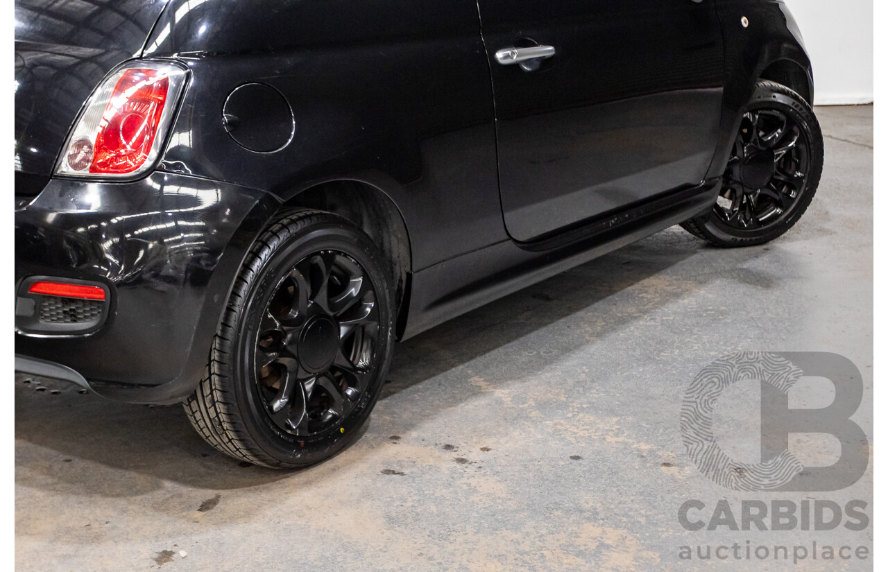 11/2013 Fiat 500 S MY13 3d Hatchback Vesuvio Black Metallic 1.4L