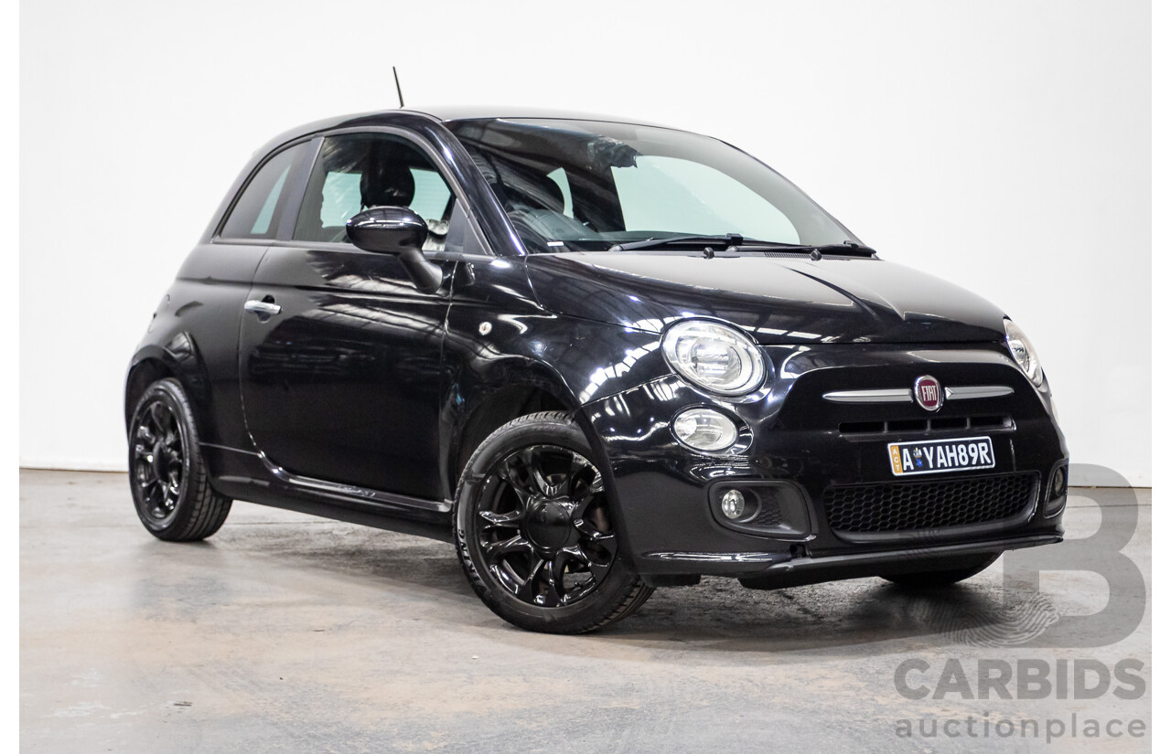 11/2013 Fiat 500 S MY13 3d Hatchback Vesuvio Black Metallic 1.4L