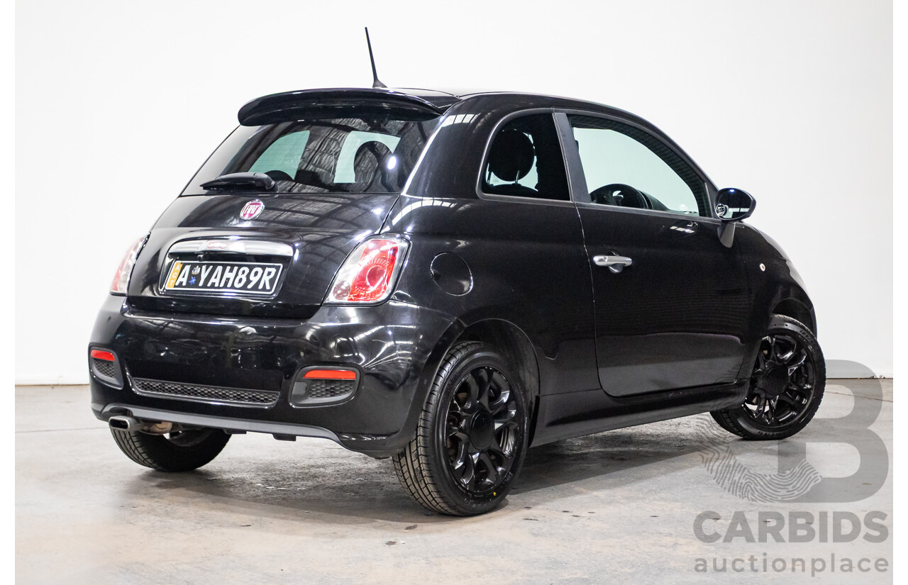 11/2013 Fiat 500 S MY13 3d Hatchback Vesuvio Black Metallic 1.4L