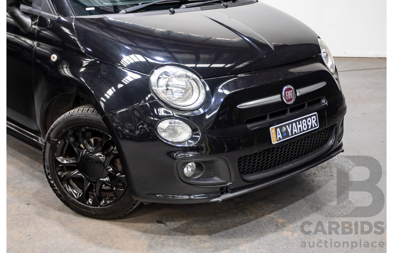 11/2013 Fiat 500 S MY13 3d Hatchback Vesuvio Black Metallic 1.4L