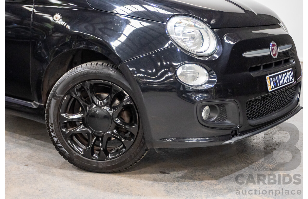 11/2013 Fiat 500 S MY13 3d Hatchback Vesuvio Black Metallic 1.4L