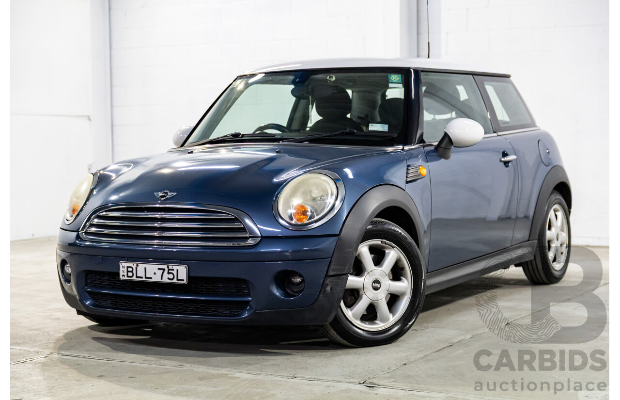 9/2009 Mini Cooper D R56 2d Hatchback Horizon Blue Metallic/Pepper White Roof Turbo Diesel 1.6L