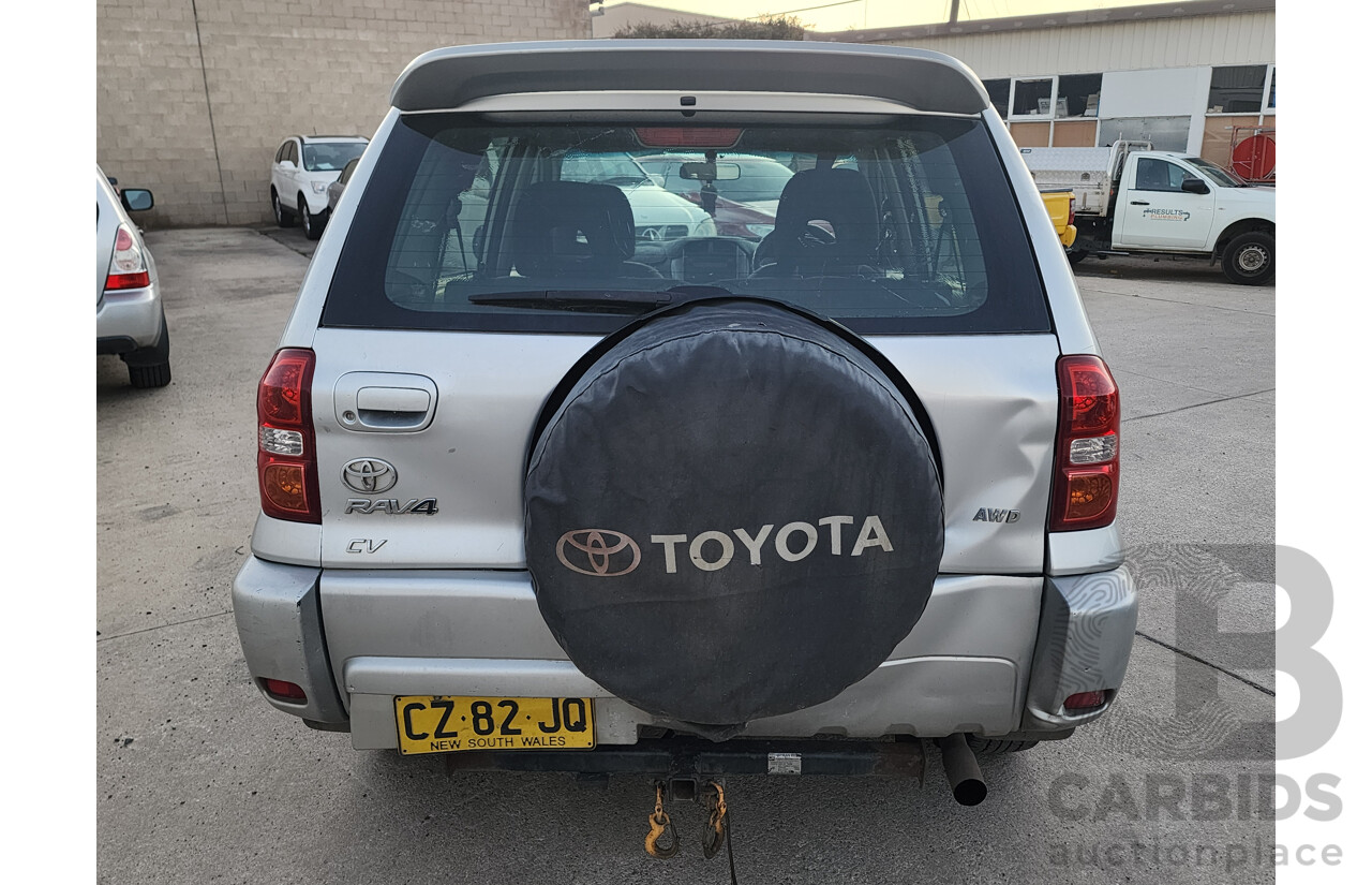 4/2004 Toyota Rav4 CV (4x4) ACA23R 4d Wagon Silver 2.4L