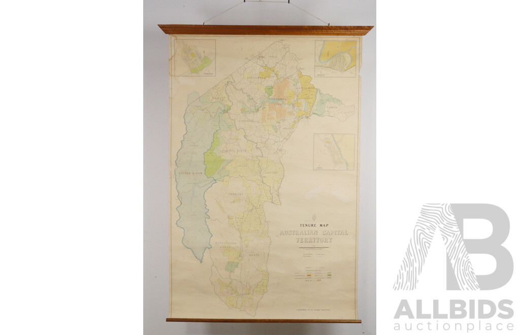 Vintage Canvas Tenure Map of Australian - Lot 1616981 | ALLBIDS