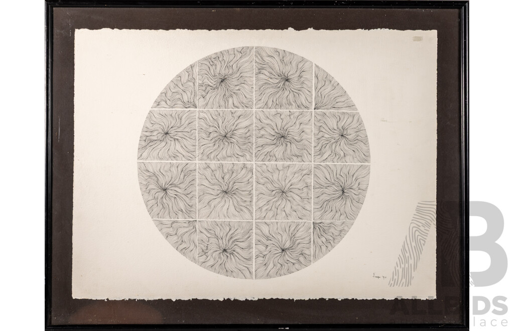 Frape (?), (20th Century, Working c1990s), Infinity, Original Lithograph on Card, 70 x 90 cm (frame)