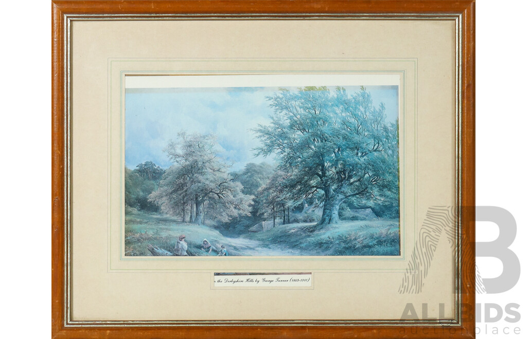 John Constable (British, 1776-1837) Dedham Mill & George Turner (British, 1843-1910), In the Derbyshire HIlls, Pair of Vintage Colour Prints, 33 x 43 cm (largest Frame) (2)