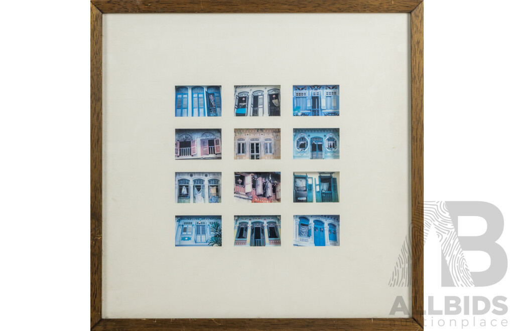 Artist Unknown (20th Century), Doors and Windows, Original Miniature Colour Photographs, 54 x 54 cm (frame)