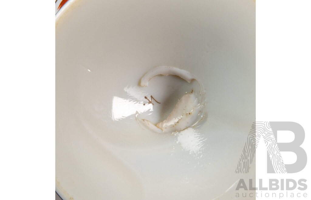 Pair of Victorian Hand Painted Glass Vases with Bluebirds