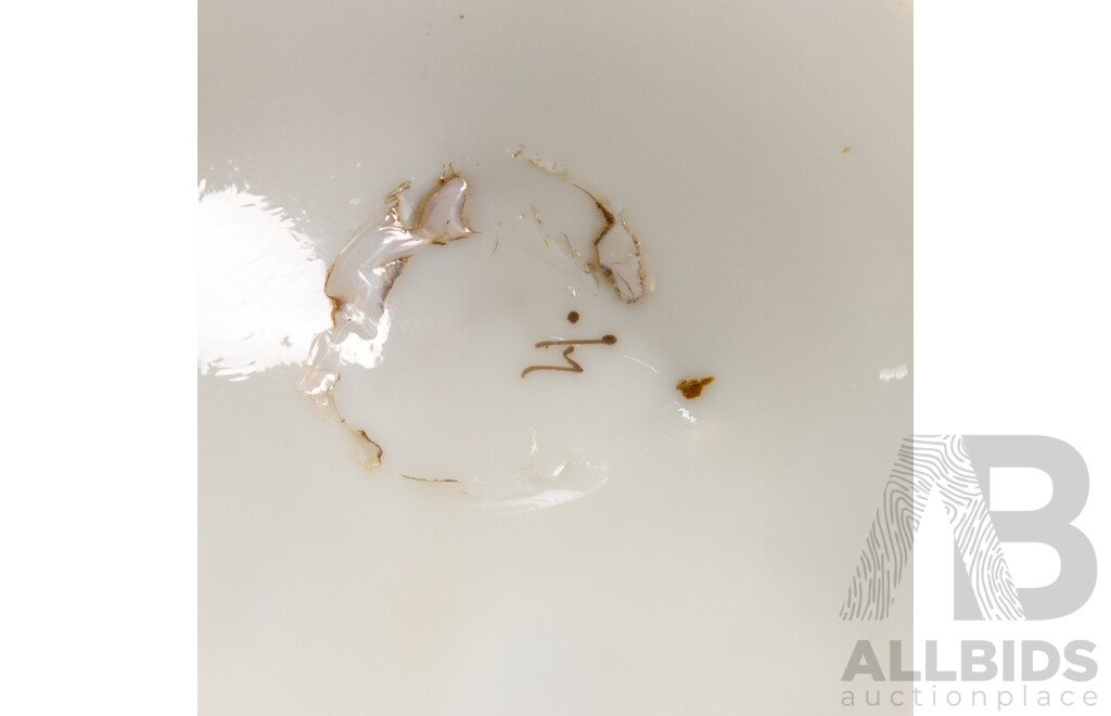 Pair of Victorian Hand Painted Glass Vases with Bluebirds