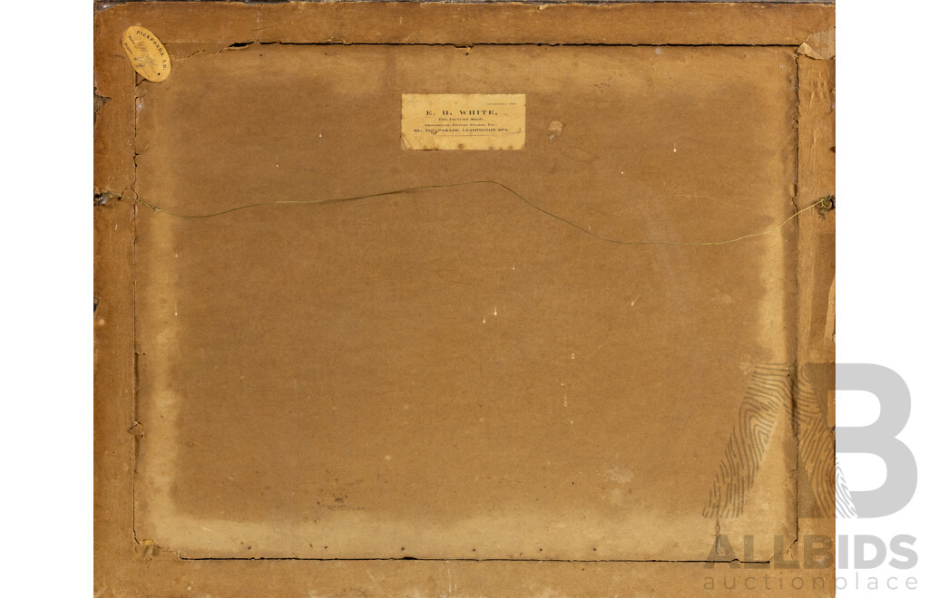 Artist Unknown (20th Century), Autumn Stroll, Antique Colour Print, 48 X 59 Cm (frame)