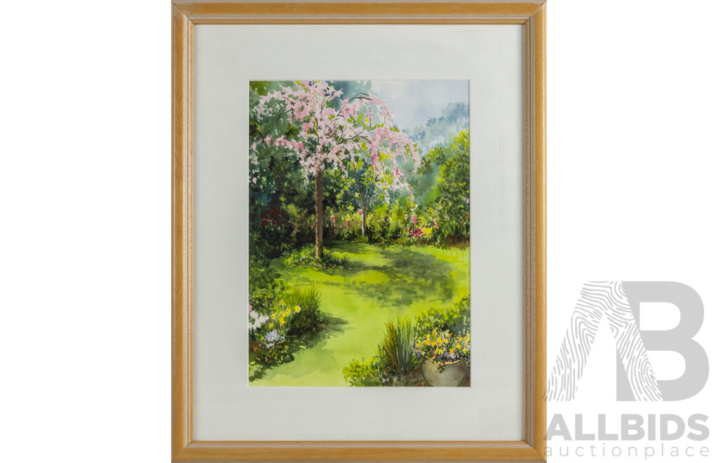 Artist Unknown, (20th Century), Ros's Garden, Original Watercolour, 56 x 45 cm (frame)