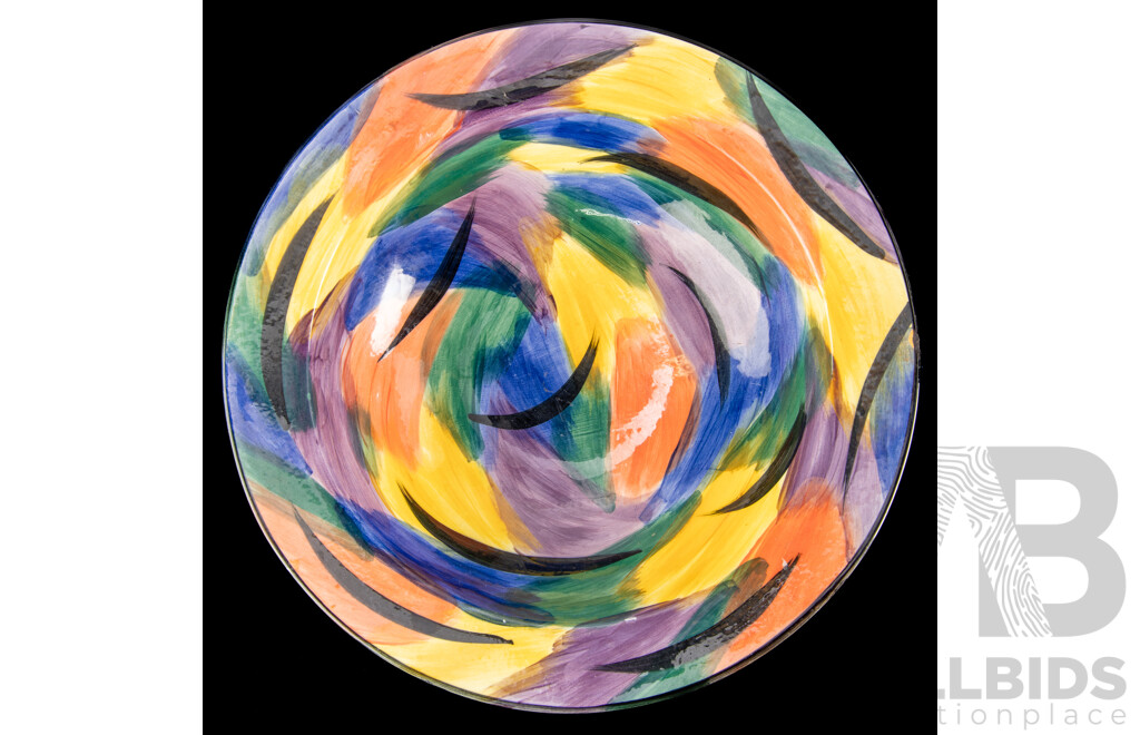 Local Pottery Bowl Hand Painted by Silvana, Canberra 1999